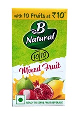 B Natural Mixed Fruit, 125ml, Rs. 10 | Pack of 20 